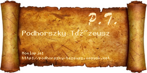 Podhorszky Tézeusz névjegykártya